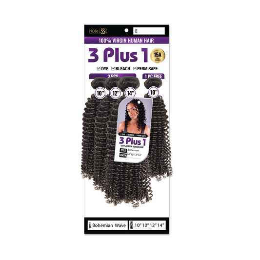 3 Plus 1 Bohemian 100% Brazilian Virgin Bundle Hair