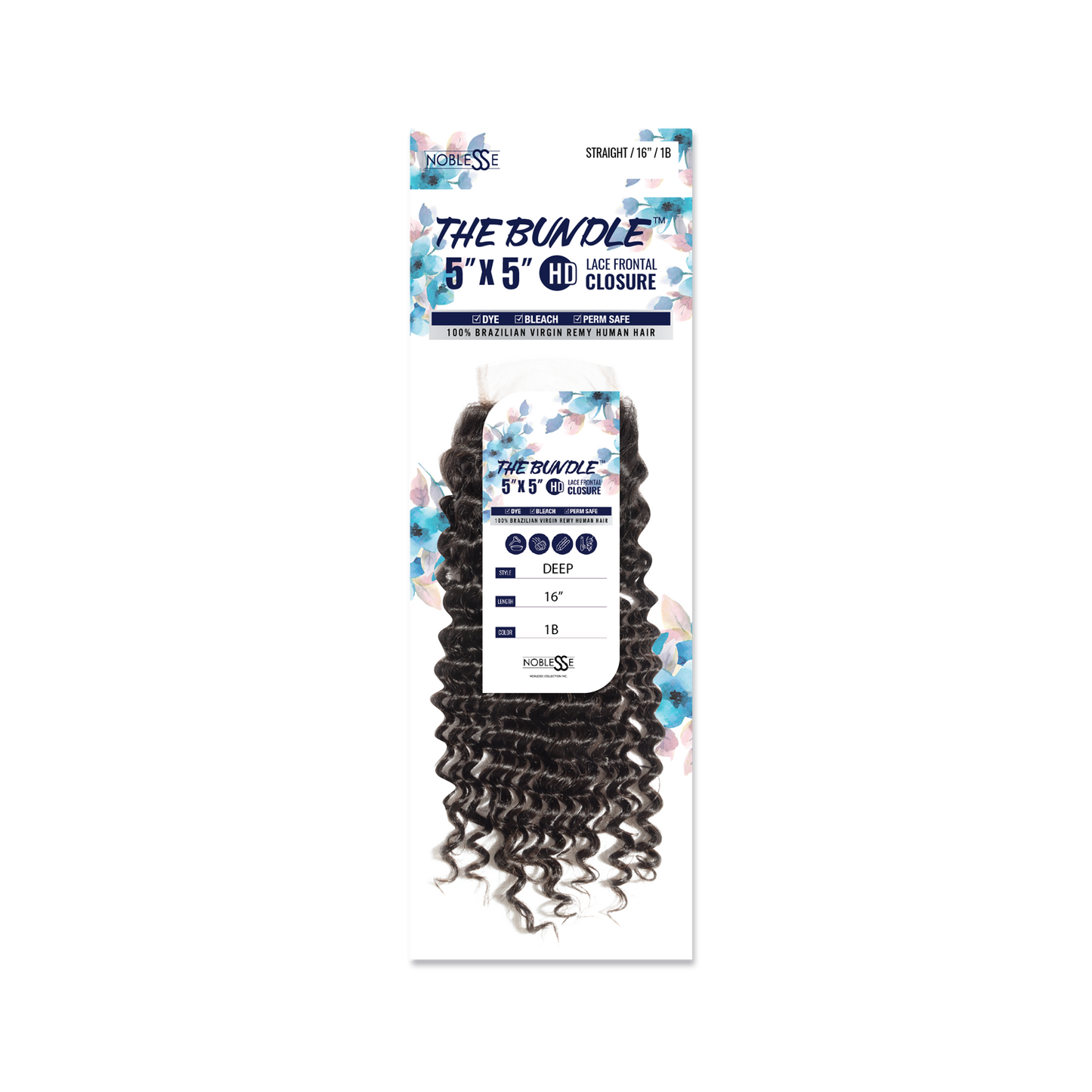 The Bundle 5x5 HD Lace Frontal Closure Deep Wave