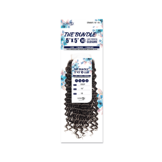 The Bundle 5x5 HD Lace Frontal Closure Deep Wave