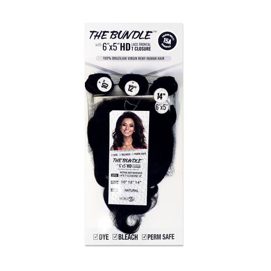 The Bundle 3pcs Body Wave with 6x5 HD T Closure