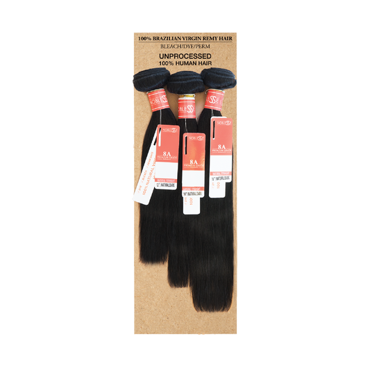 8A 3pcs Unprocessed Bundle Hair Straight