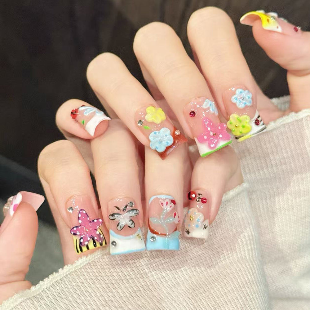 TheMore Crazy 100% Handcrafted Premium Press-On Nails [N057