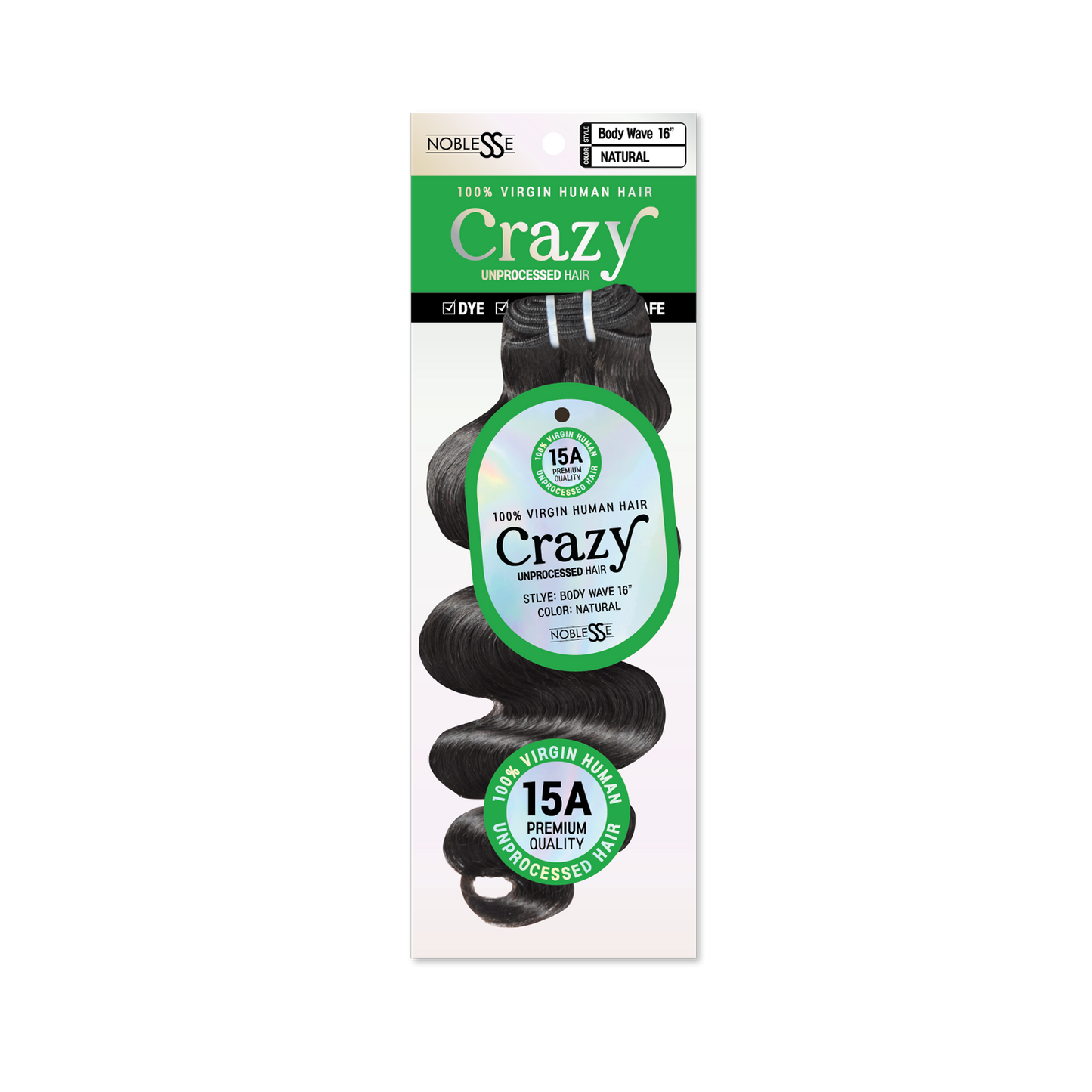 15A Crazy Unprocessed Hair Body Wave