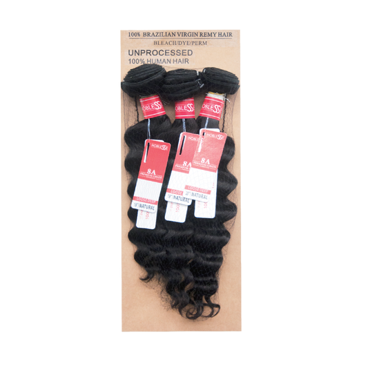 8A 3pcs Unprocessed Bundle Hair Loose Deep Curl