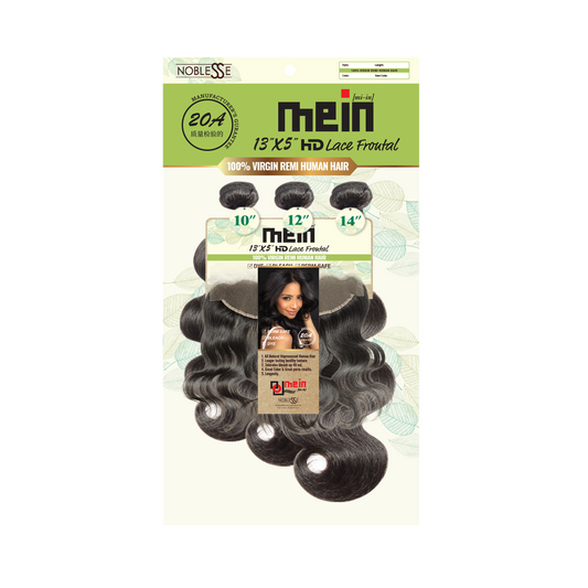 MEIN 20A 13X5 3 Bundle with HD Lace Closure Body Wave