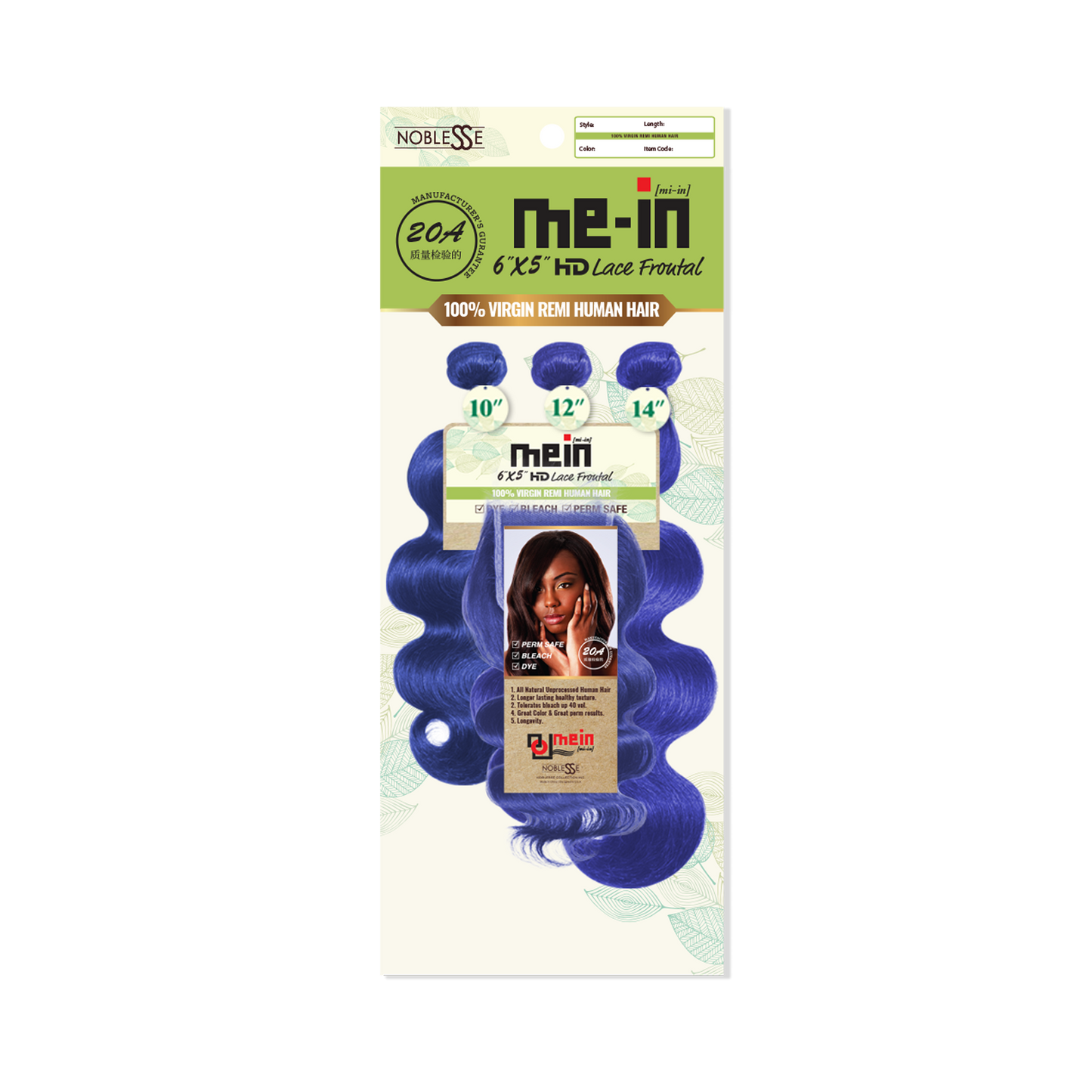 MEIN 20A 6X5 Special Color 3 Bundle with HD Lace Closure Body Wave