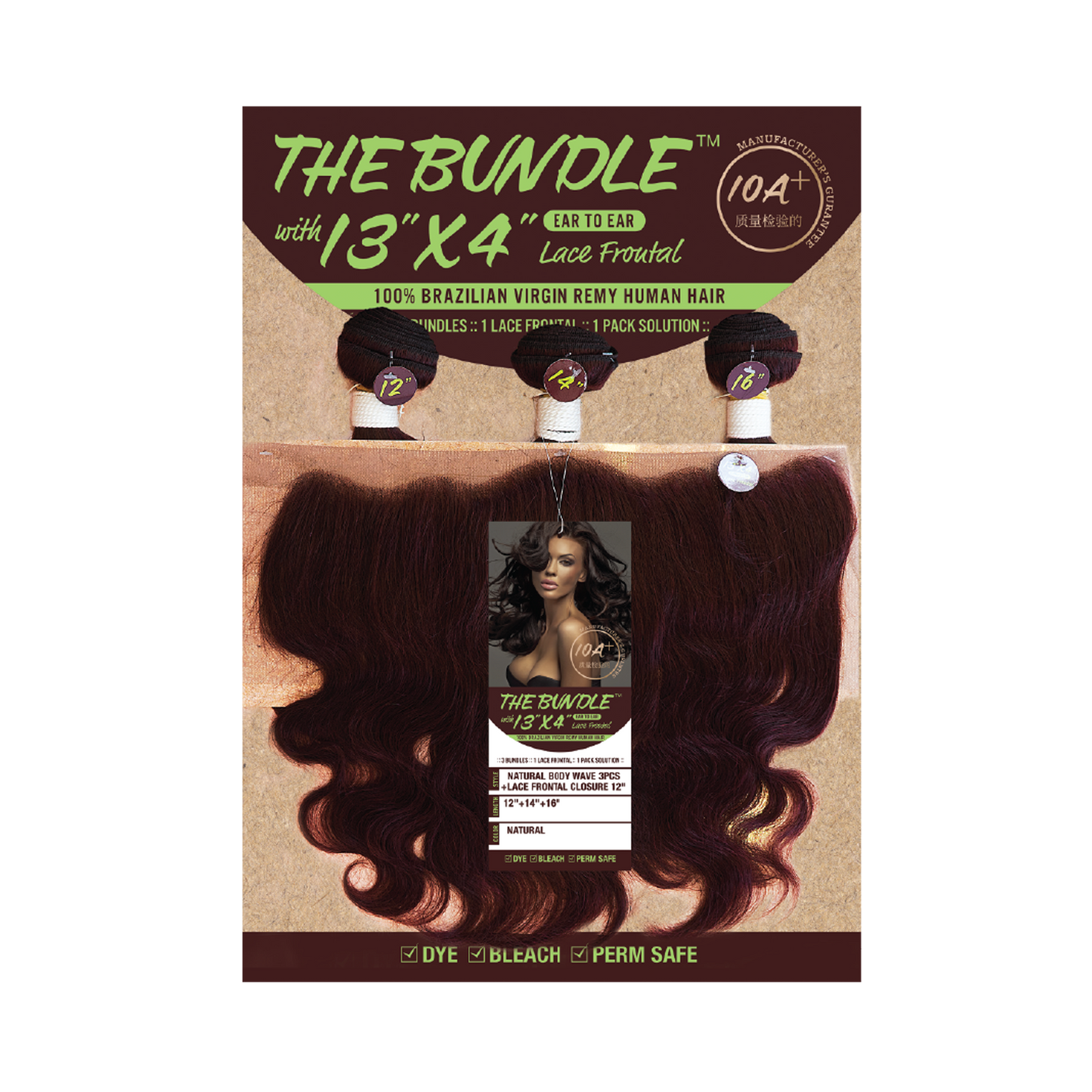 The Bundle Body Wave 3pcs with 13"x4" Frontal Lace Closure