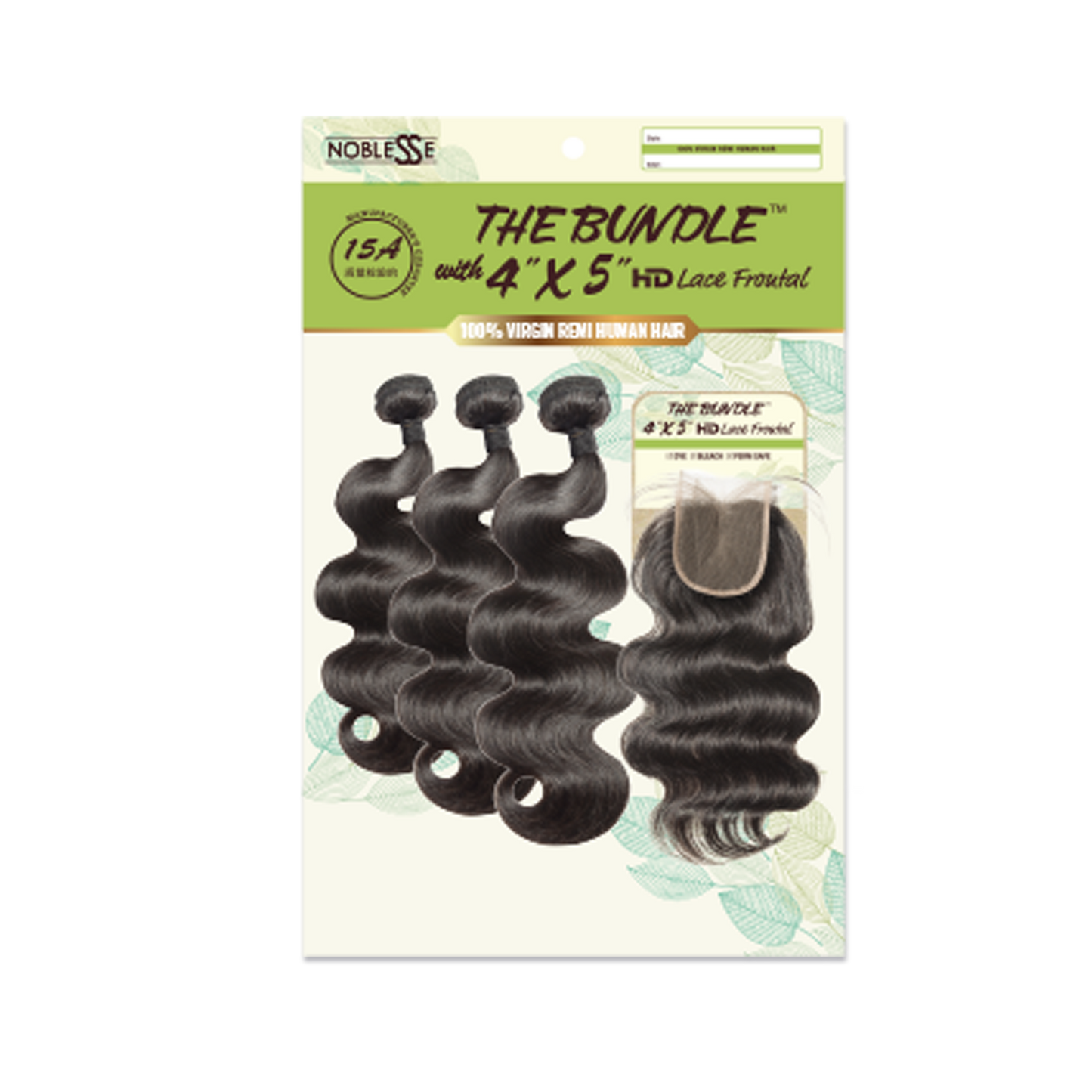 The Bundle 15A 3 Bundle with 4x5 HD Lace Frontal Body Wave