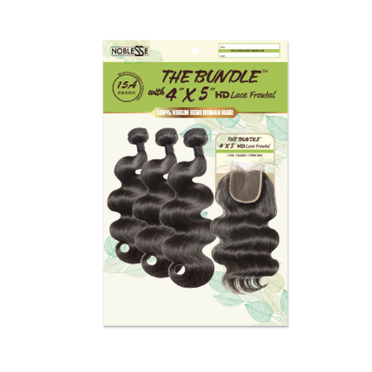The Bundle 15A 3 Bundle with 4x5 HD Lace Frontal Body Wave