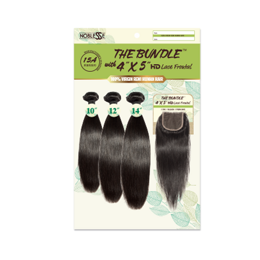 The Bundle 15A 3 Bundle with 4x5 HD Lace Frontal Straight