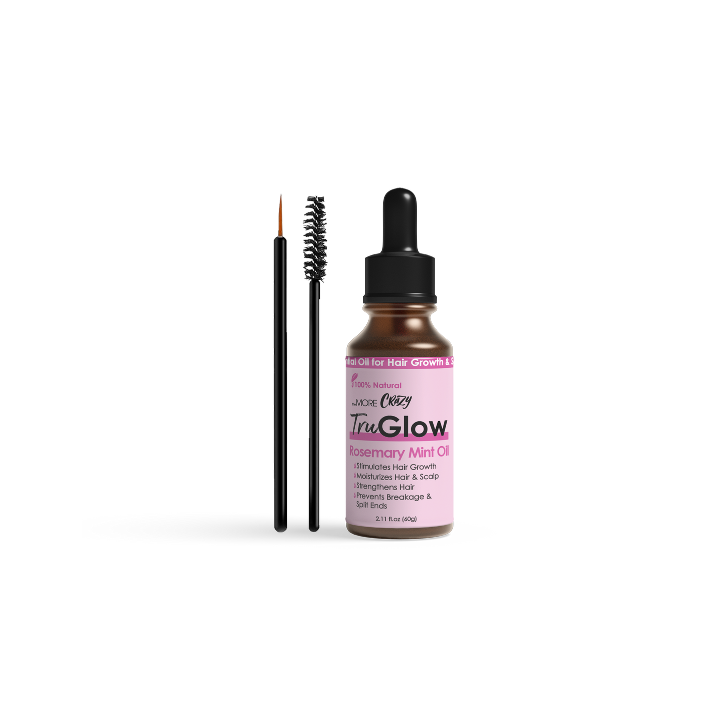 TheMore Crazy TruGlow 100% Pure Hair Growth Oil 2fl oz