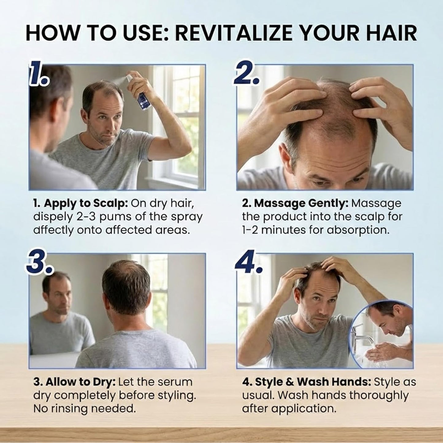 TruGlow 5% Minoxidil Hair Regrowth Treatment Spray for Men & Women
