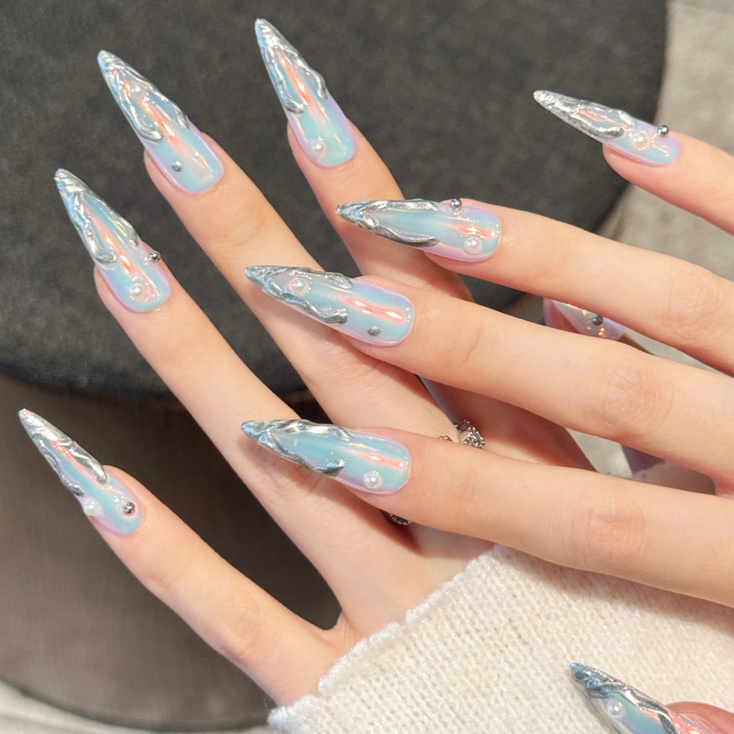 TheMore Crazy 100% Handcrafted Premium Press-On Nails [N003]