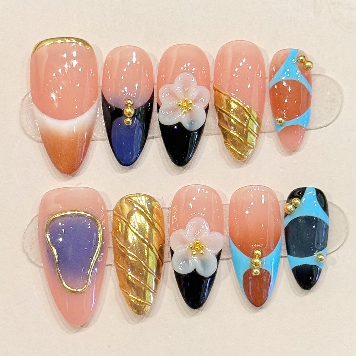 TheMore Crazy 100% Handcrafted Premium Press-On Nails [N010]
