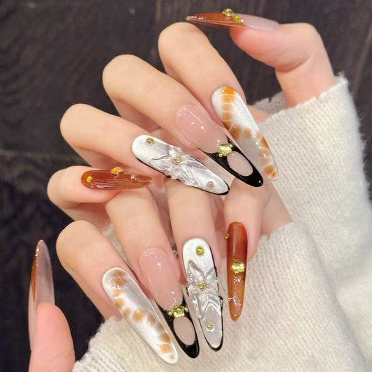 TheMore Crazy 100% Handcrafted Premium Press-On Nails [N015]