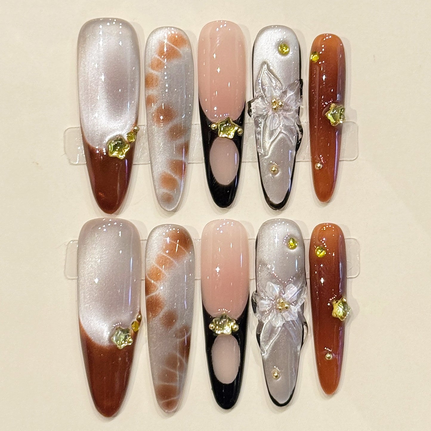 TheMore Crazy 100% Handcrafted Premium Press-On Nails [N015]