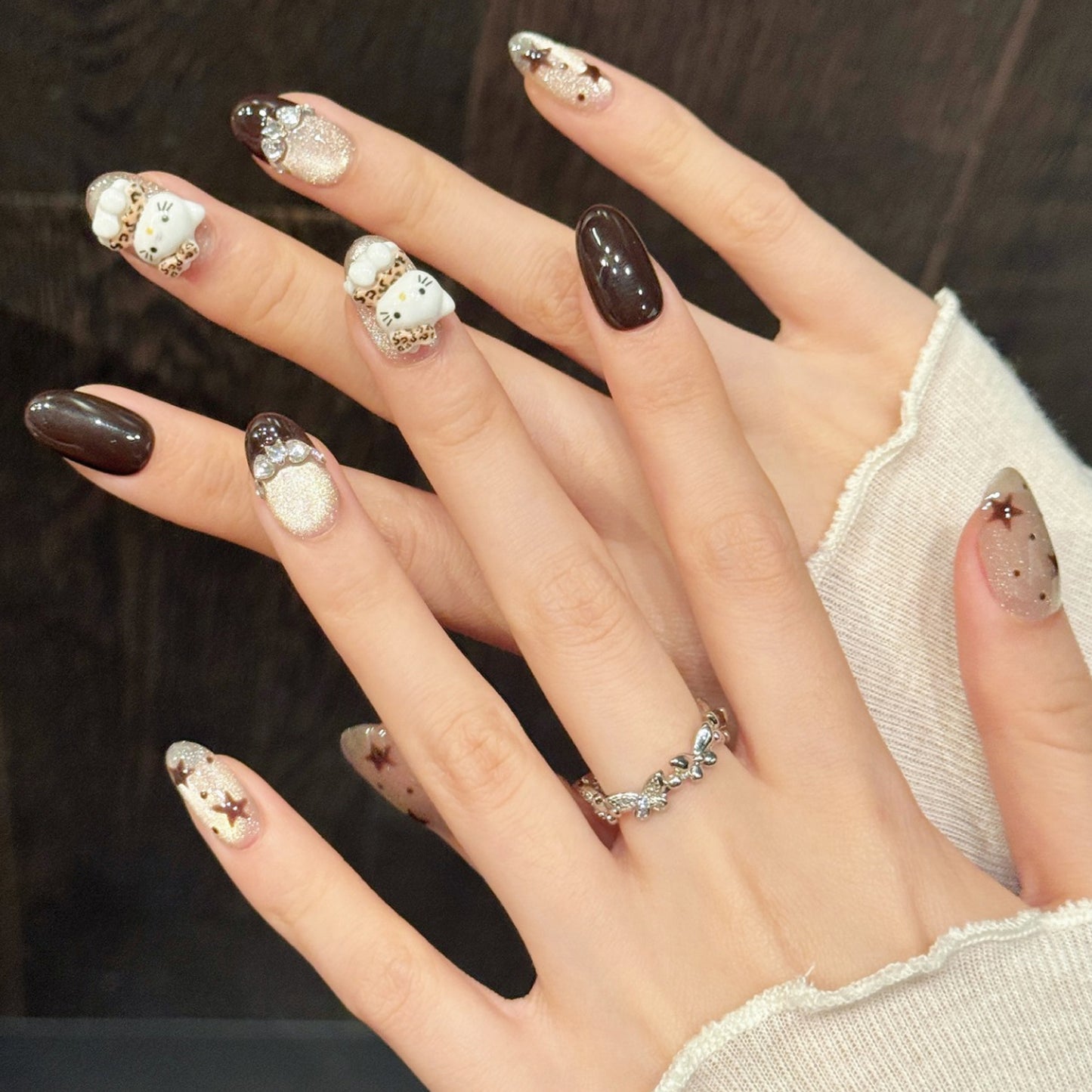 TheMore Crazy 100% Handcrafted Premium Press-On Nails [N017]