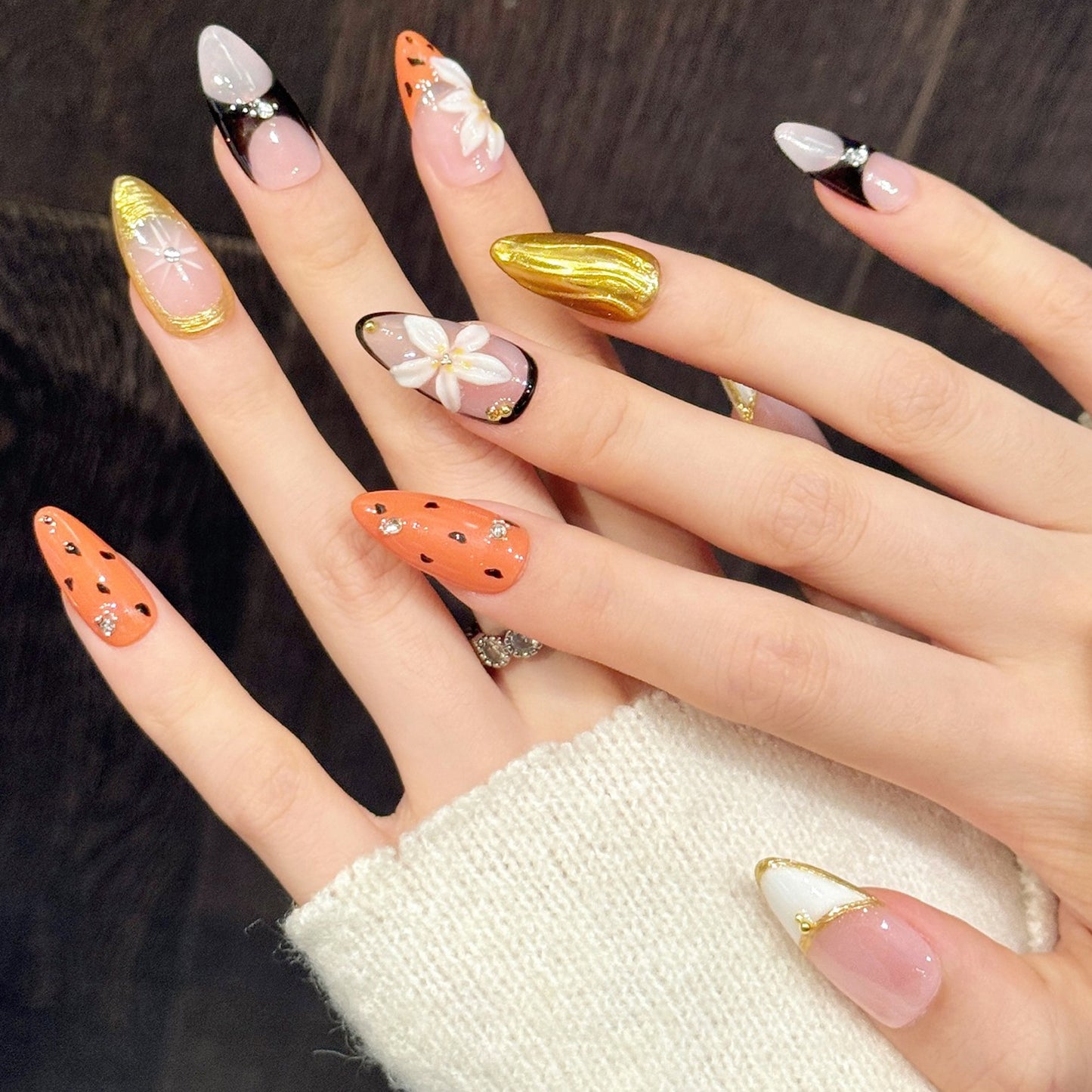 TheMore Crazy 100% Handcrafted Premium Press-On Nails [N027]