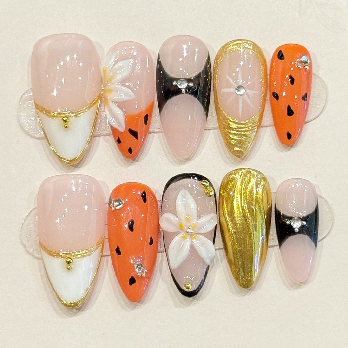 TheMore Crazy 100% Handcrafted Premium Press-On Nails [N027]