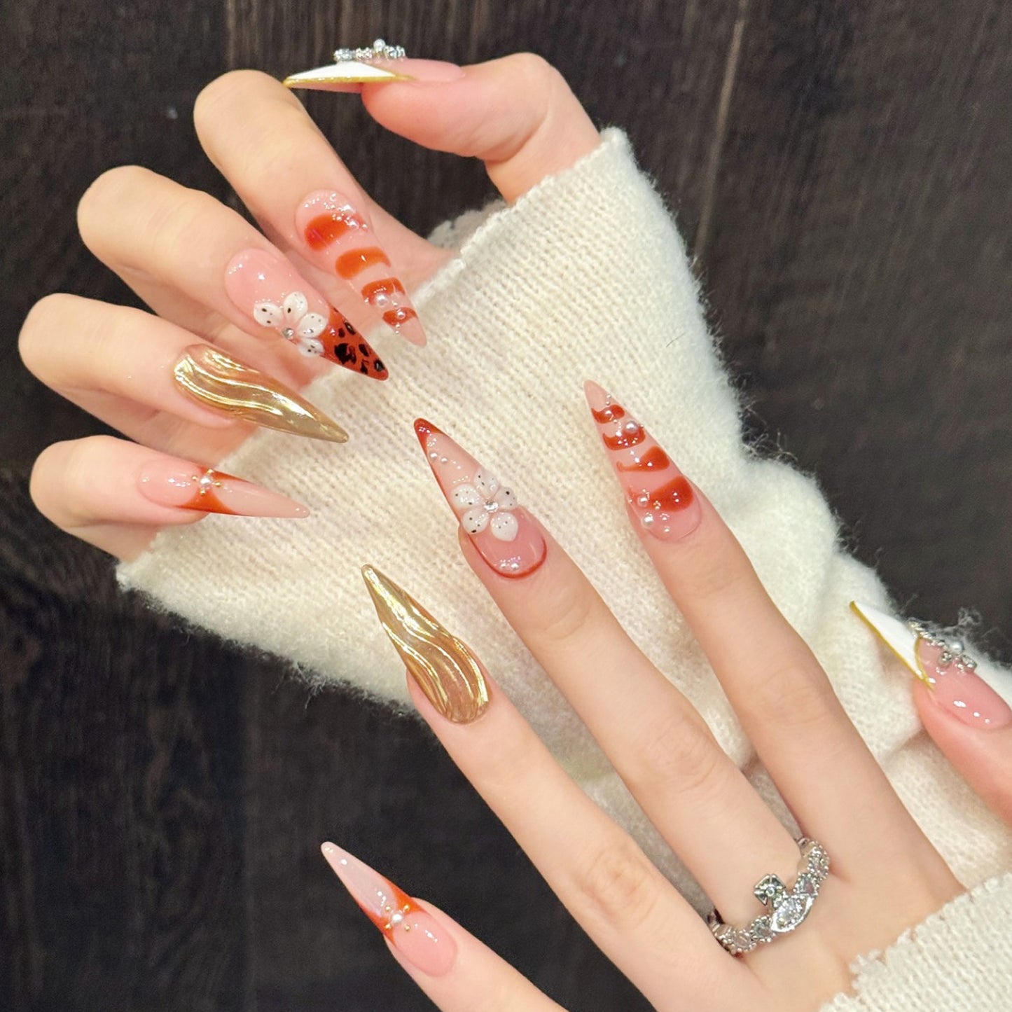 TheMore Crazy 100% Handcrafted Premium Press-On Nails [N030]