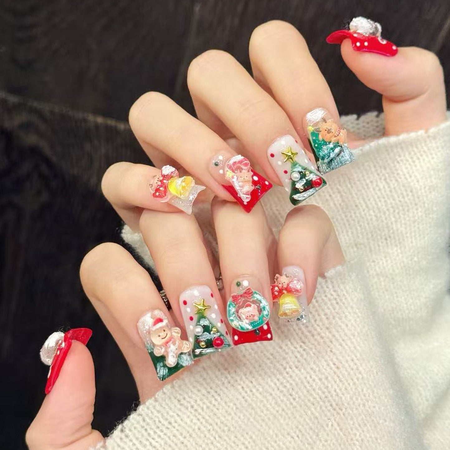 TheMore Crazy 100% Handcrafted Premium Press-On Nails [N037]