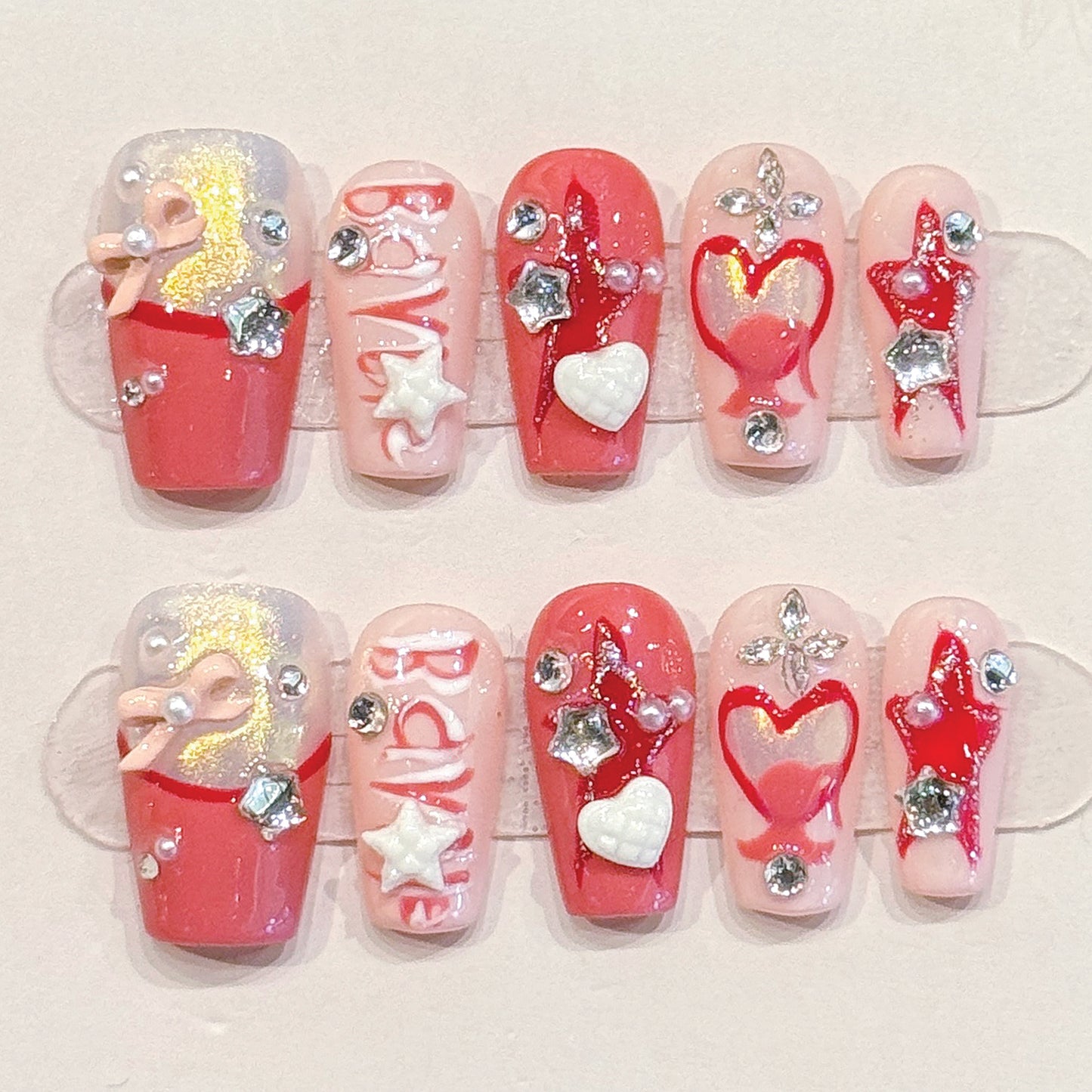 TheMore Crazy 100% Handcrafted Premium Press-On Nails [N038]