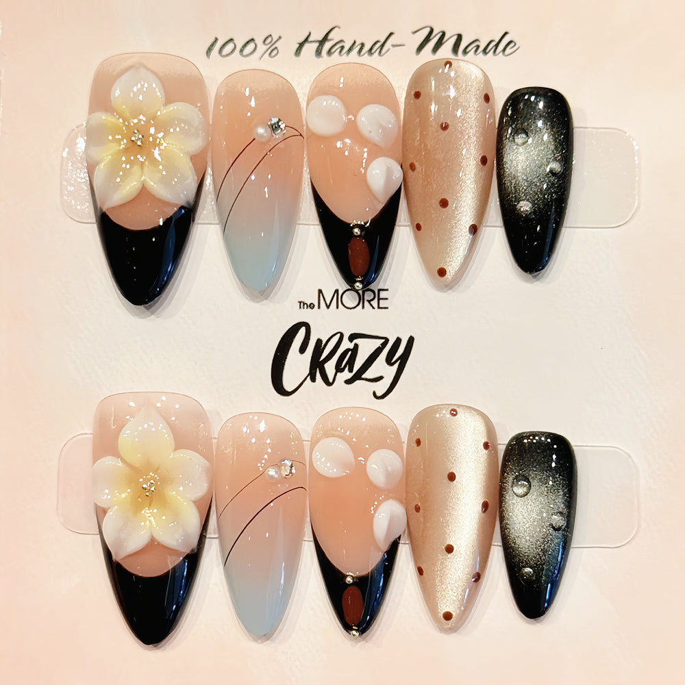 TheMore Crazy 100% Handcrafted Premium Press-On Nails [N045]