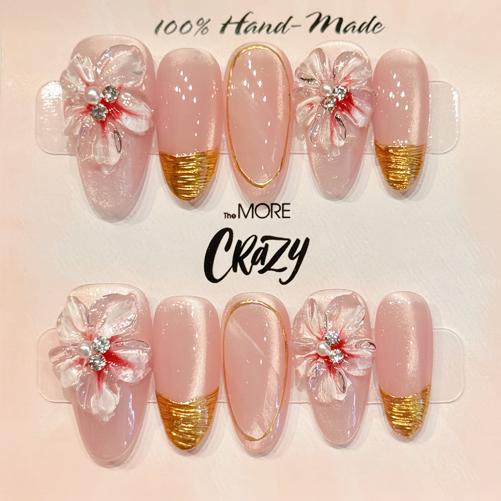 TheMore Crazy 100% Handcrafted Premium Press-On Nails [N048]