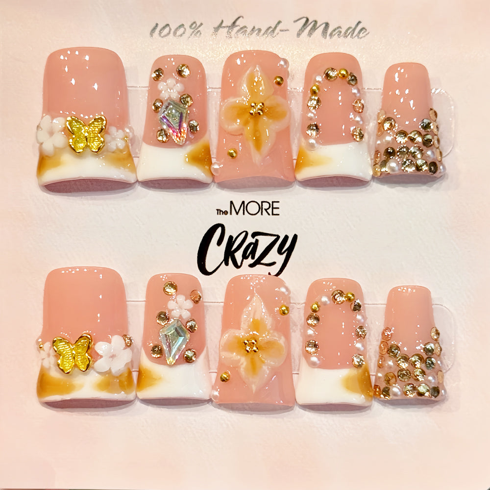TheMore Crazy 100% Handcrafted Premium Press-On Nails [N051]