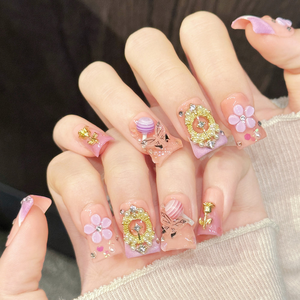 TheMore Crazy 100% Handcrafted Premium Press-On Nails [N053]