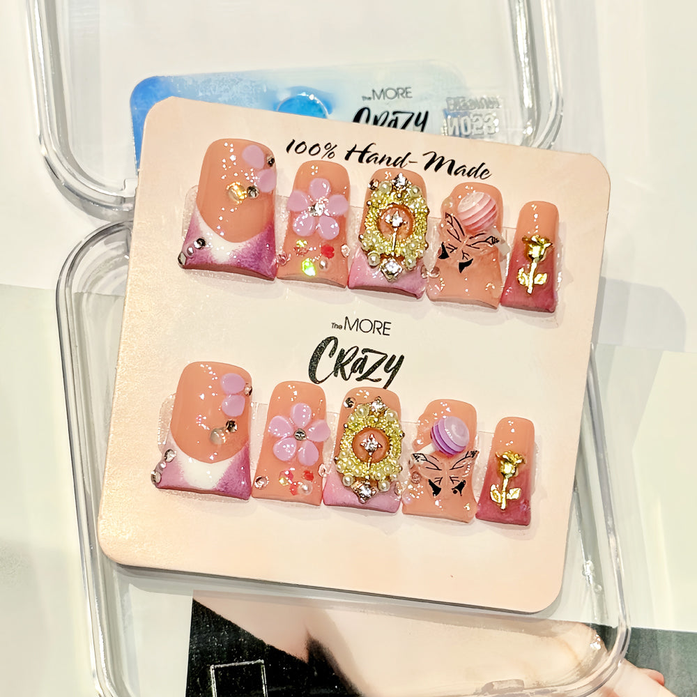 TheMore Crazy 100% Handcrafted Premium Press-On Nails [N053]