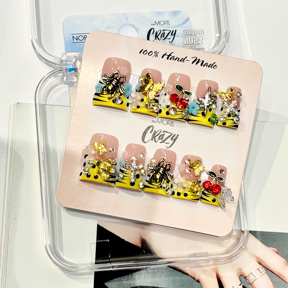 TheMore Crazy 100% Handcrafted Premium Press-On Nails [N054]