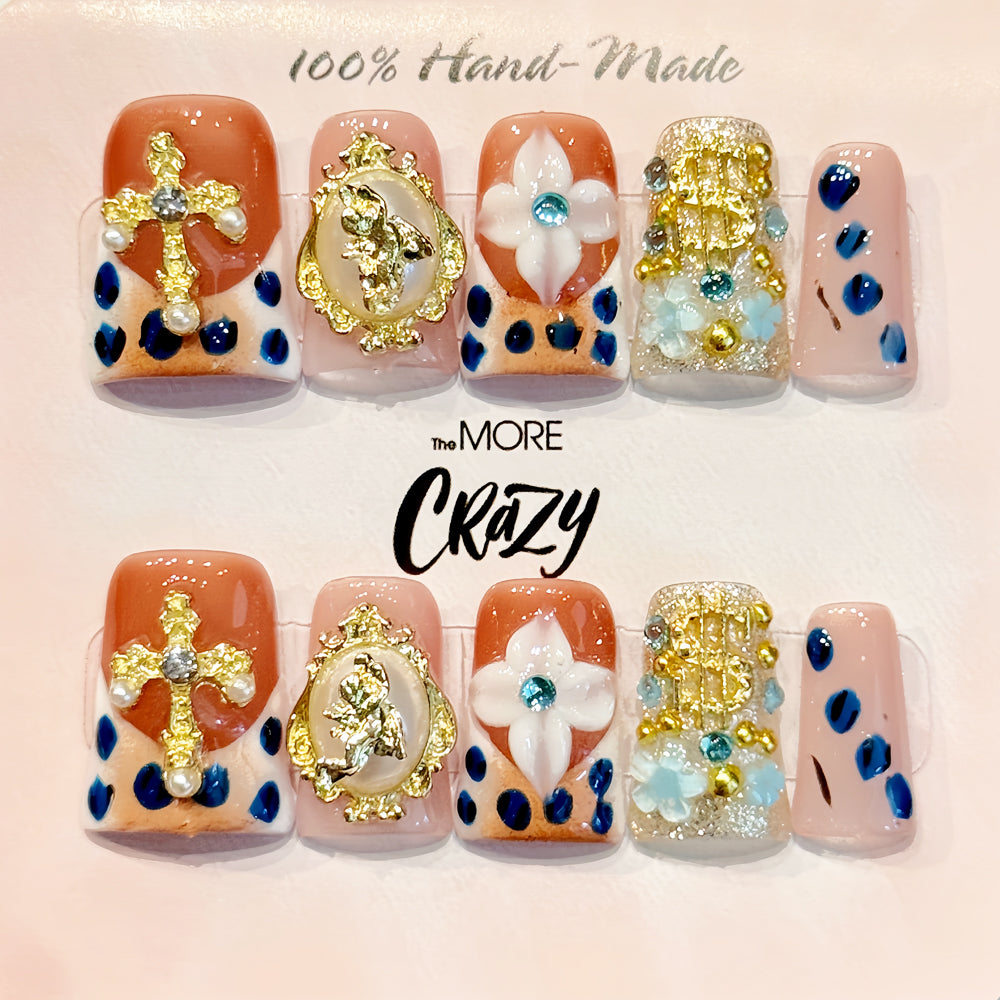 TheMore Crazy 100% Handcrafted Premium Press-On Nails [N055]