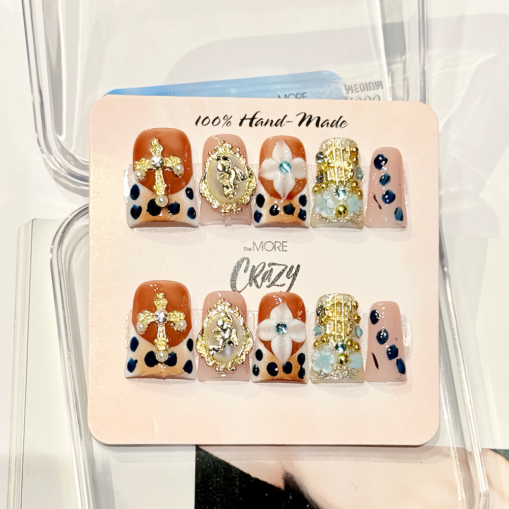 TheMore Crazy 100% Handcrafted Premium Press-On Nails [N055]