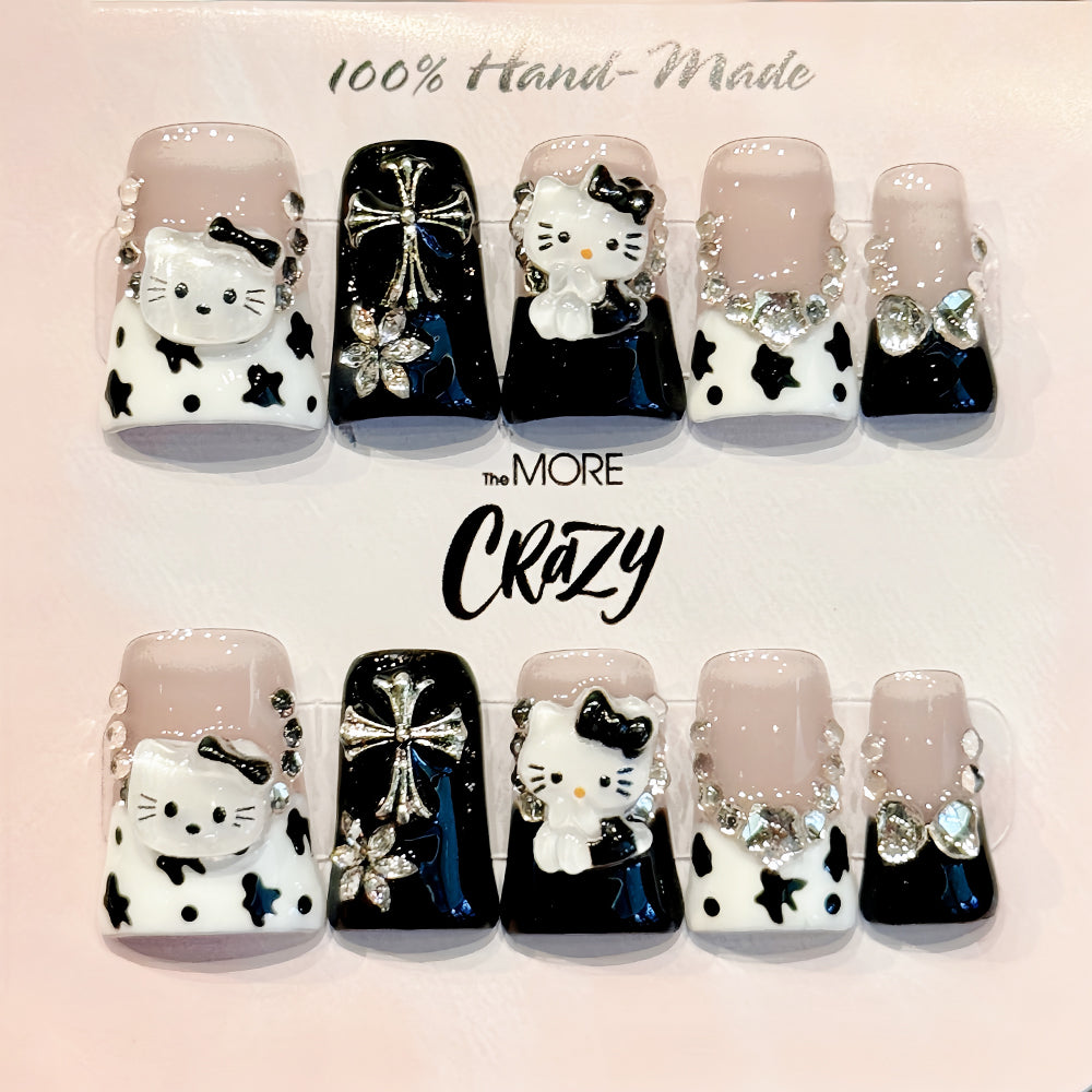 TheMore Crazy 100% Handcrafted Premium Press-On Nails [N059]