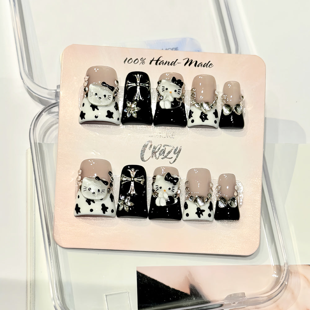 TheMore Crazy 100% Handcrafted Premium Press-On Nails [N059]