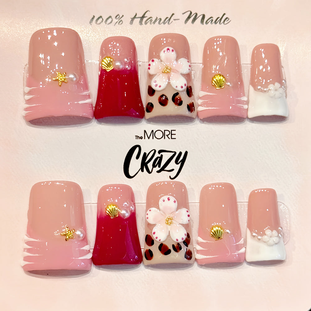 TheMore Crazy 100% Handcrafted Premium Press-On Nails [N060]