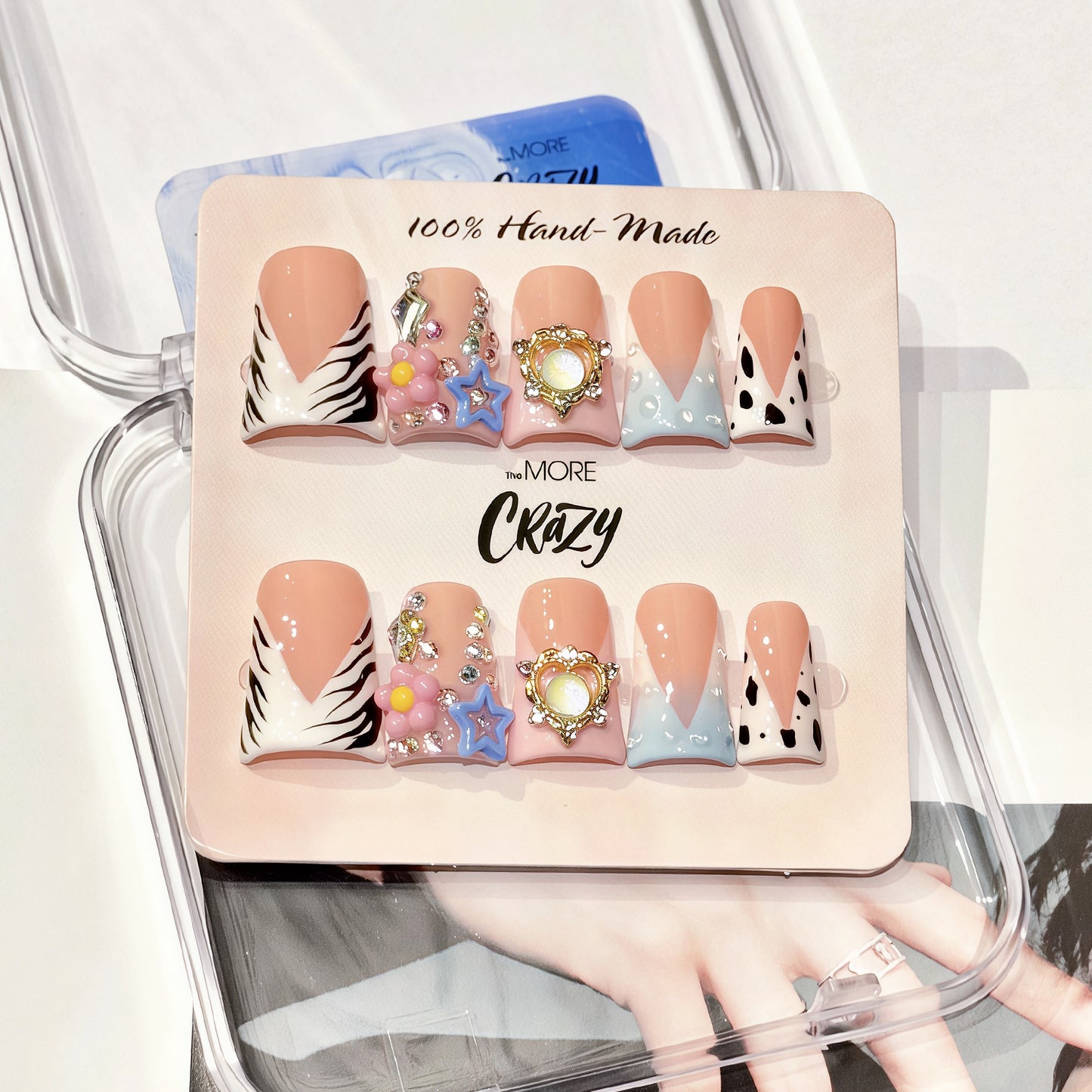 TheMore Crazy 100% Handcrafted Premium Press-On Nails [N061]