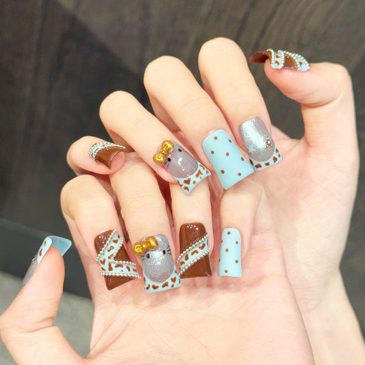 TheMore Crazy 100% Handcrafted Premium Press-On Nails [N063]