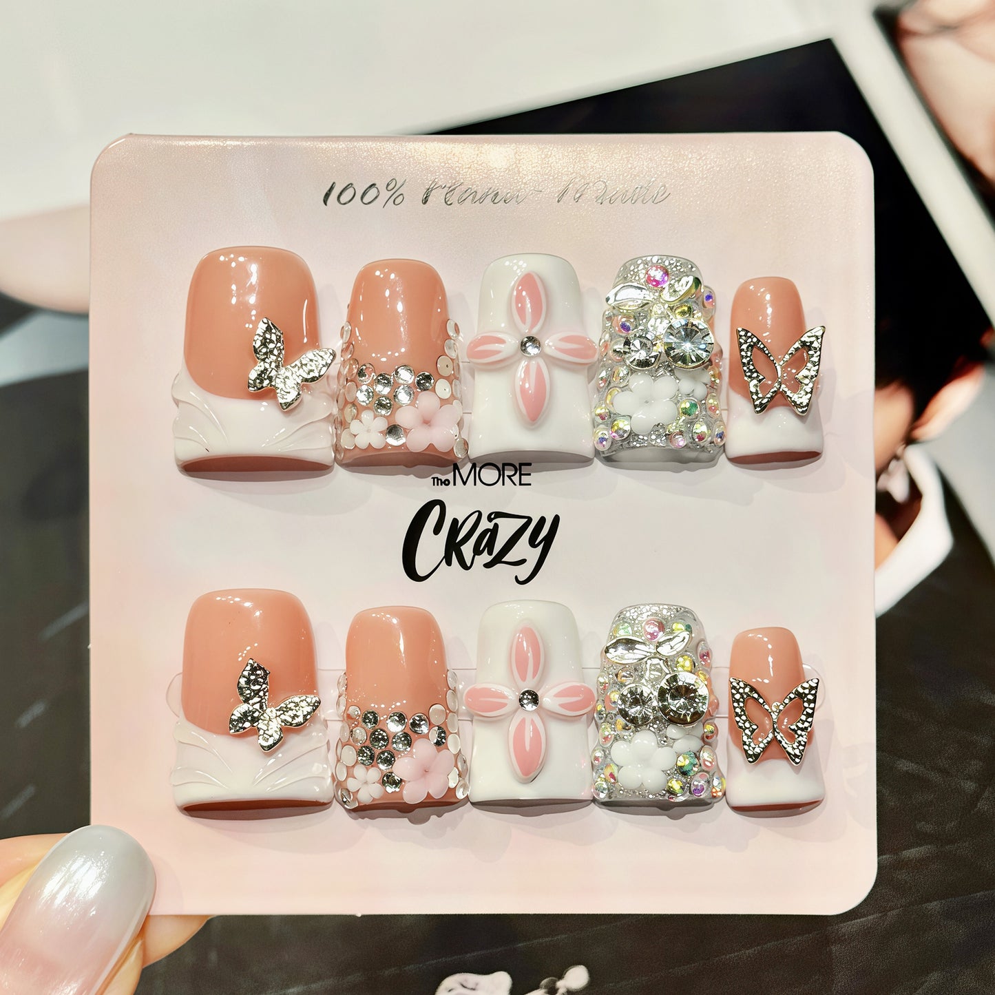TheMore Crazy 100% Handcrafted Premium Press-On Nails [N066]