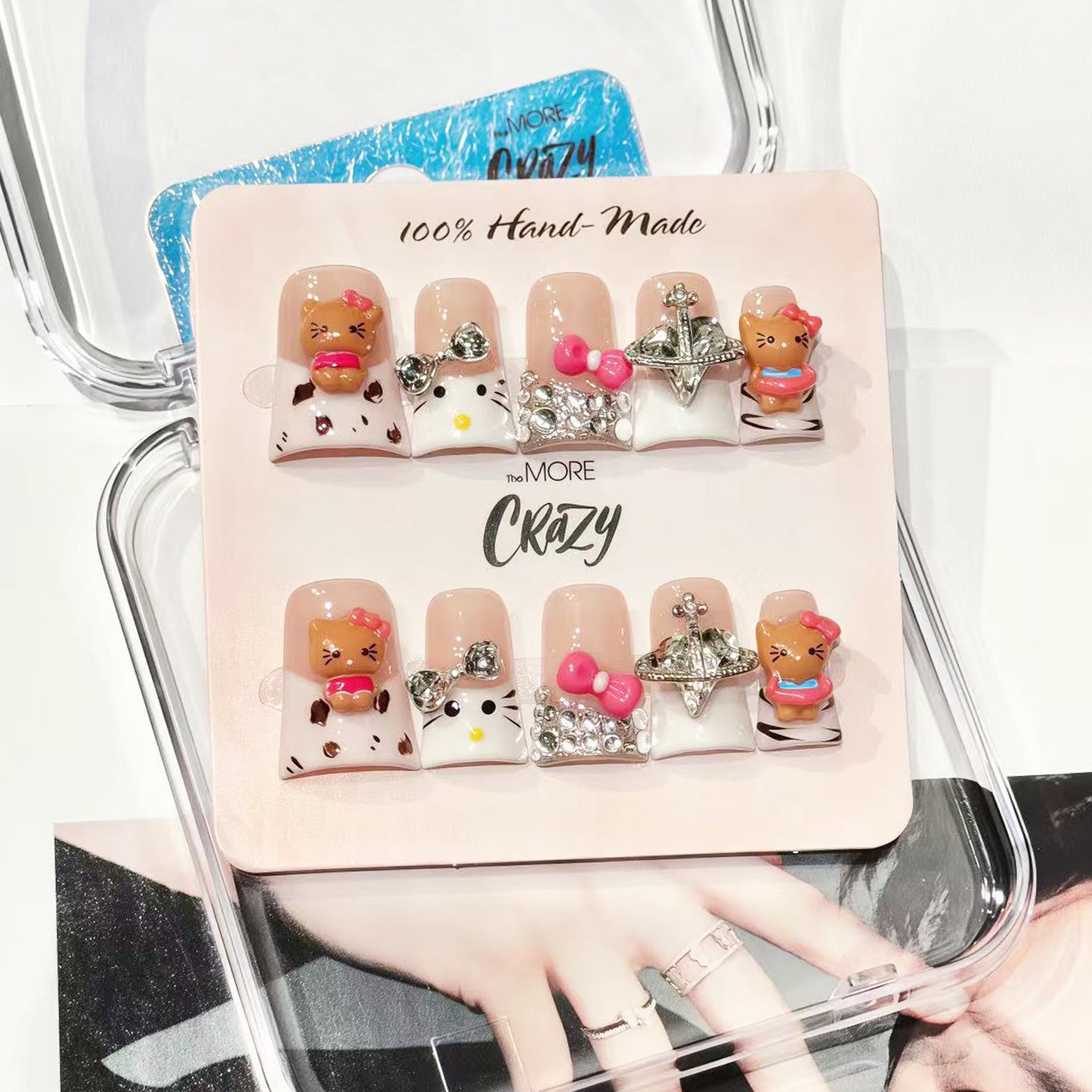 TheMore Crazy 100% Handcrafted Premium Press-On Nails [N070]