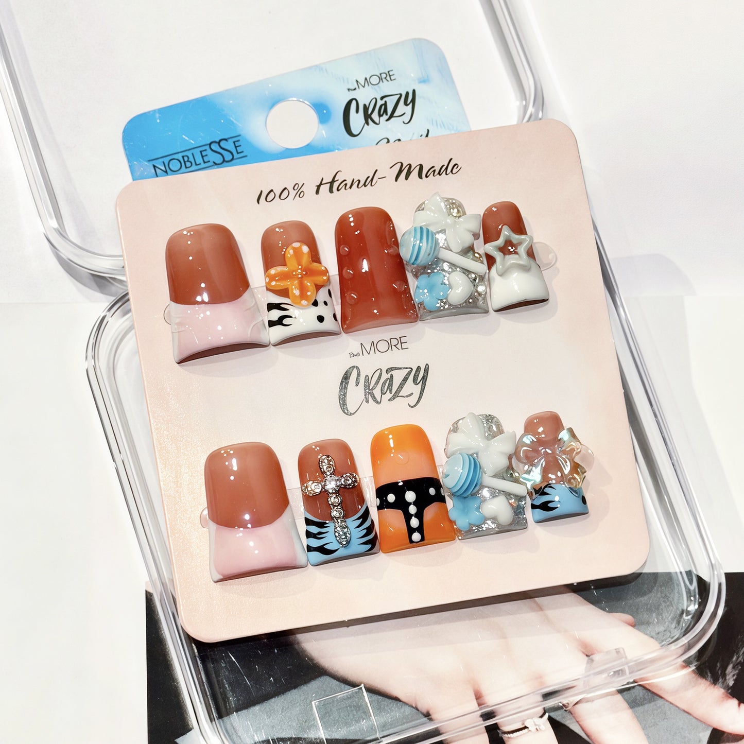 TheMore Crazy 100% Handcrafted Premium Press-On Nails [N073]