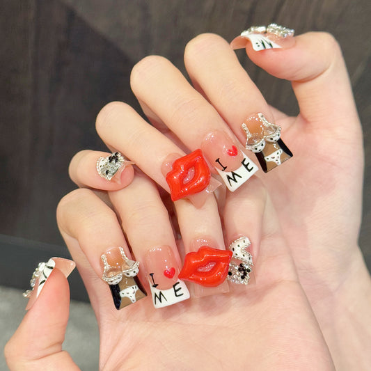 TheMore Crazy 100% Handcrafted Premium Press-On Nails [N076]