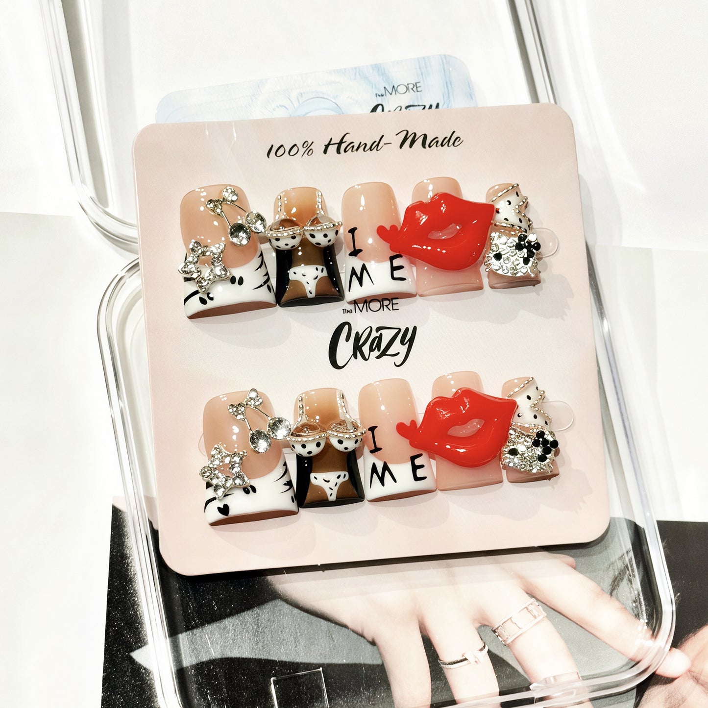 TheMore Crazy 100% Handcrafted Premium Press-On Nails [N076]