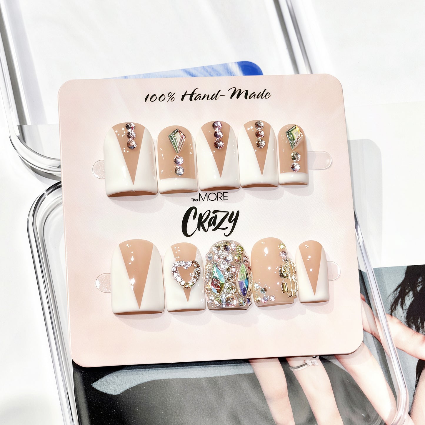 TheMore Crazy 100% Handcrafted Premium Press-On Nails [N078]