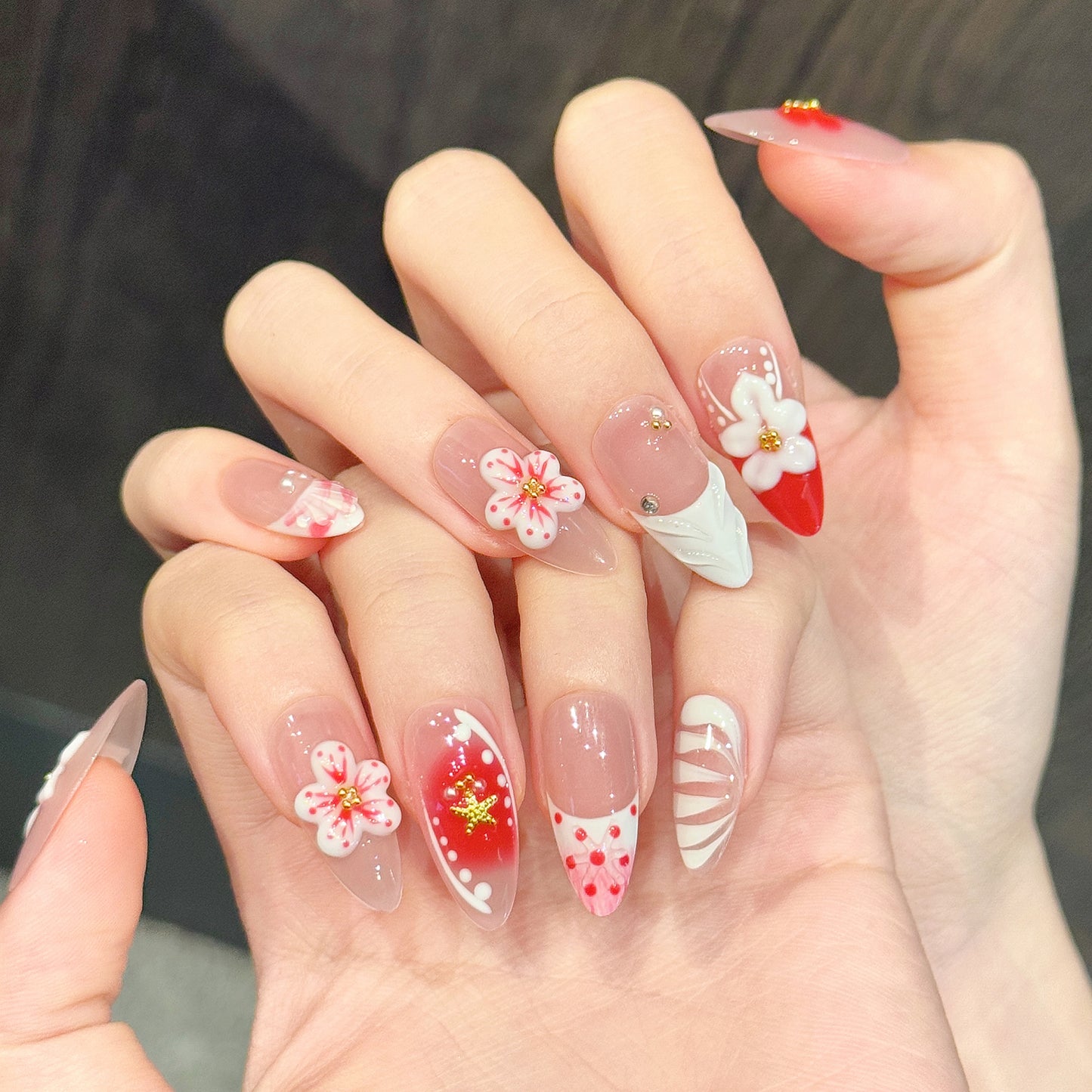TheMore Crazy 100% Handcrafted Premium Press-On Nails [N091]