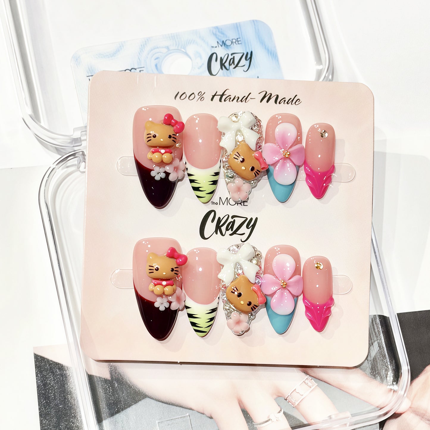 TheMore Crazy 100% Handcrafted Premium Press-On Nails [N098]